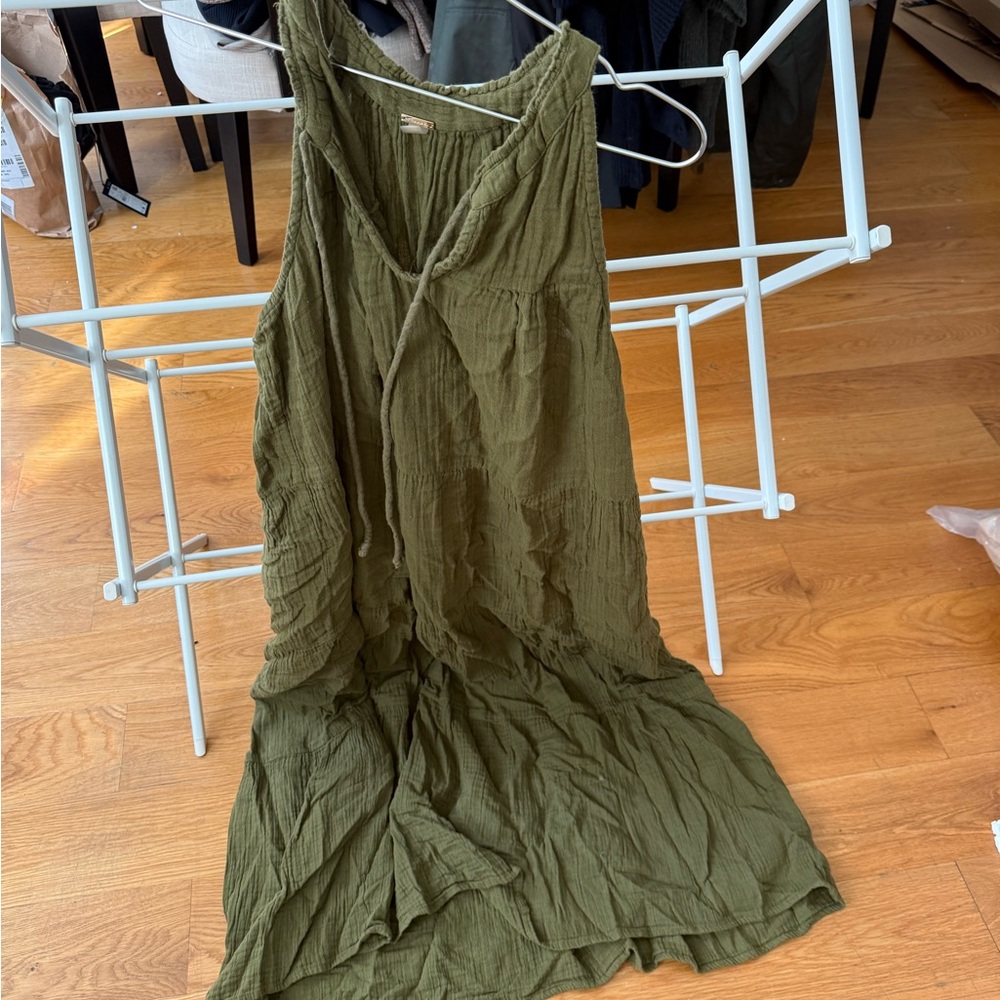Tahari Olive Green Maxi Dress